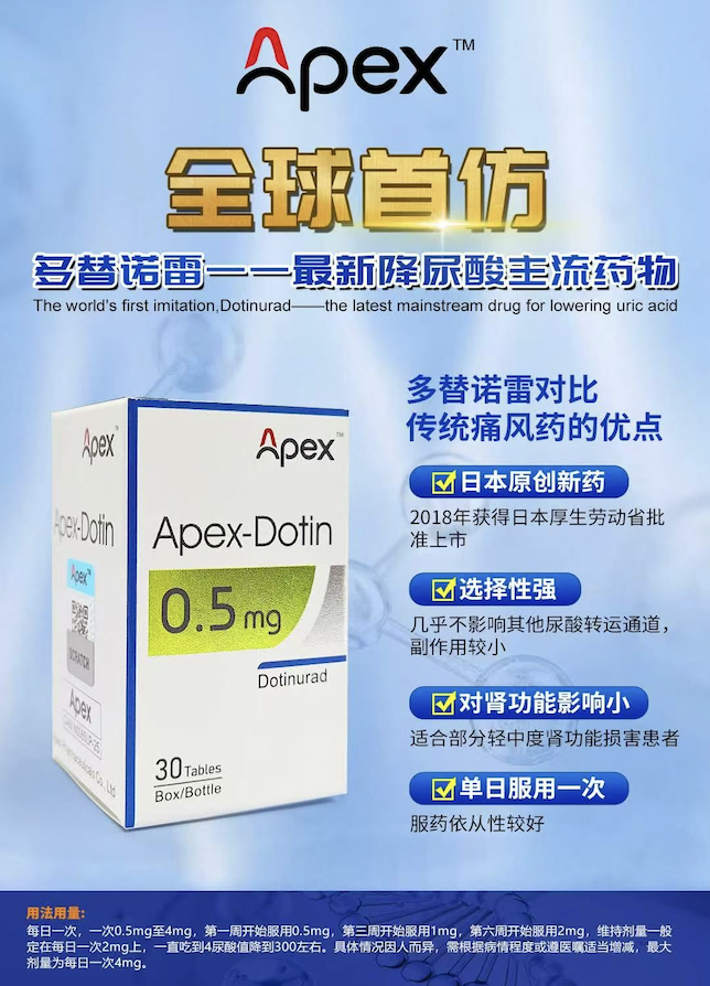 仿制药多替诺雷(Dotinurad)0.5mg价格是多少?