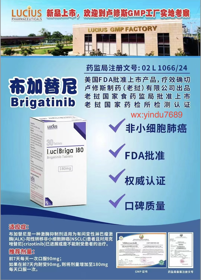布加替尼Brigatinib2025年价格是多少?老挝卢修斯版